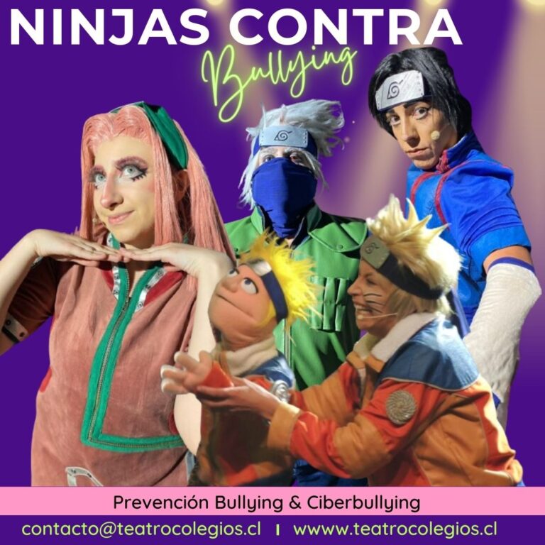 Ninjas contra Bullying, En un mundo lleno de desafíos y aventuras, nuestros valientes ninjas y su sabio sensei están atravesando un momento difícil. Pero están a punto de embarcarse en una emocionante aventura que les enseñará una lección invaluable: la importancia de la amistad, los valores positivos ¡y la prevención del bullying en los colegios! En nuestra obra, conocerás a tres intrépidos ninjas, cada uno con su propia personalidad única. A través de las enseñanzas de su amable sensei, aprenderán que cultivar la amistad con respeto y valores es clave para vivir en armonía y alegría, y para construir un entorno escolar seguro y libre de bullying.